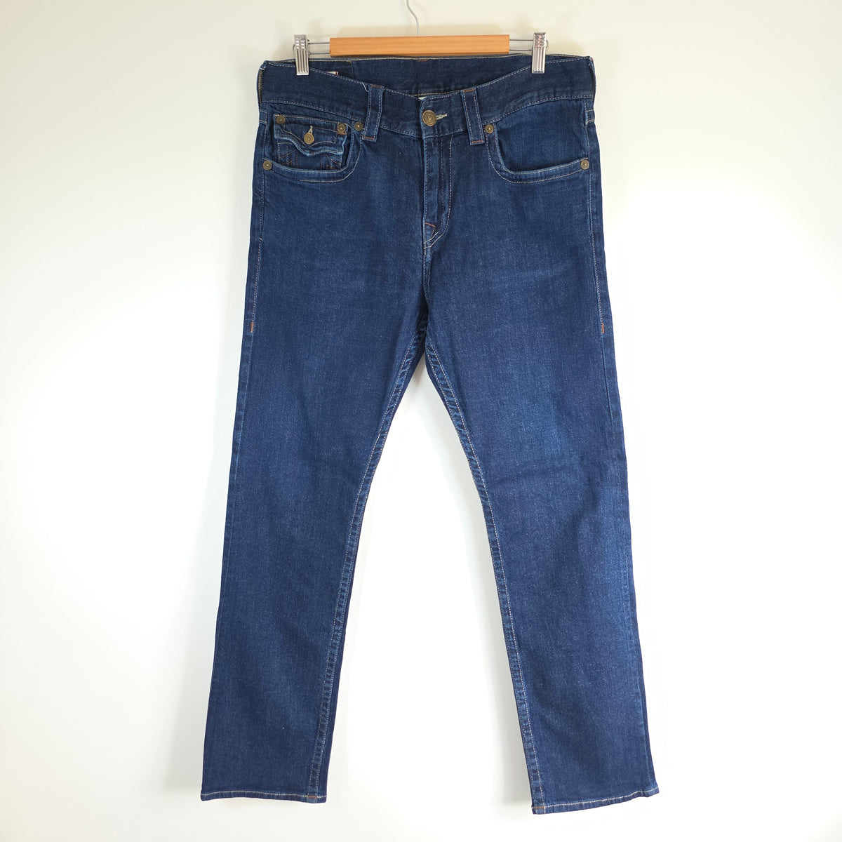 True Religion Geno Jeans W34 L32.5 Blue Slim Stretch Men’s Designer Denim