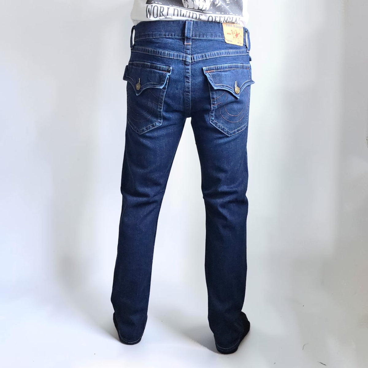 True Religion Geno Jeans W34 L32.5 Blue Slim Stretch Men’s Designer Denim