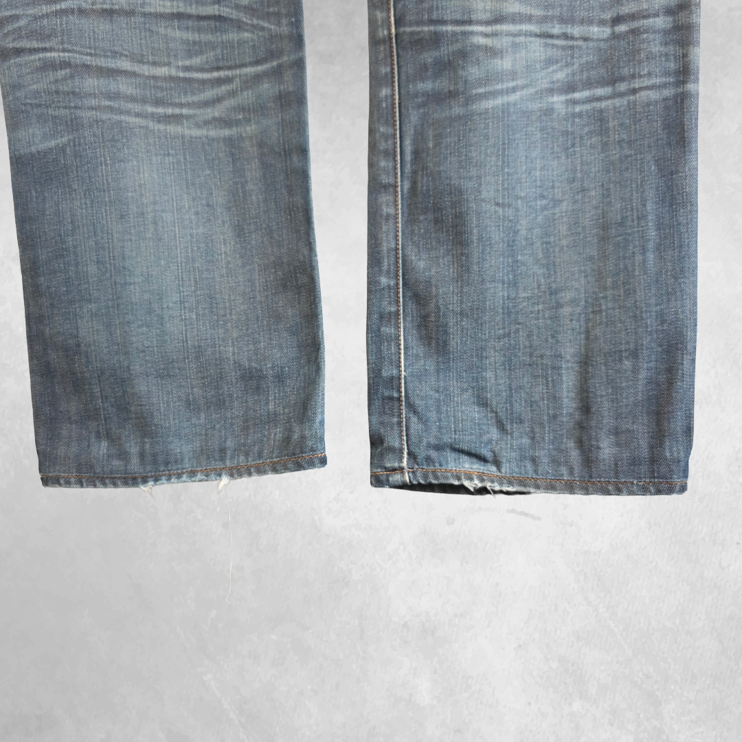 Levi’s 501 Jeans Mens W34 L30 (Tagged W34 L32) Blue Straight Leg Button Fly
