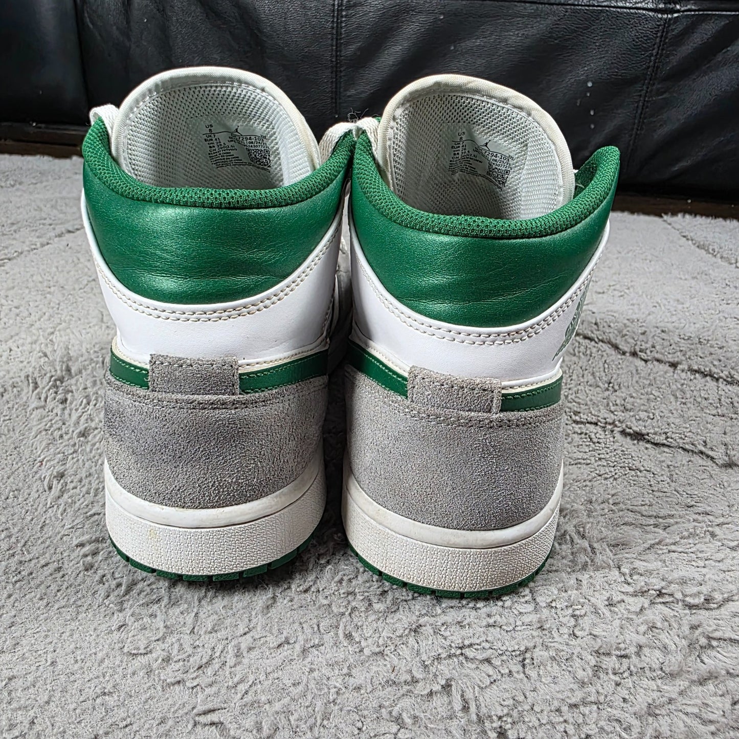 Nike Air Jordan 1 Mid SE UK 7 White Pine Green Smoke Grey DC7294-103