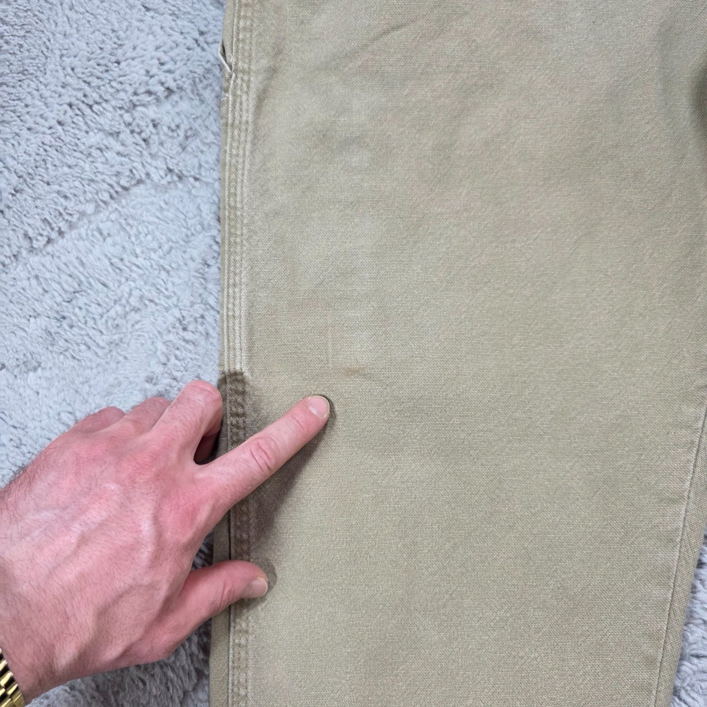 Wrangler Carpenter Trousers Beige Men’s W38 L32 Straight Leg Workwear Utility