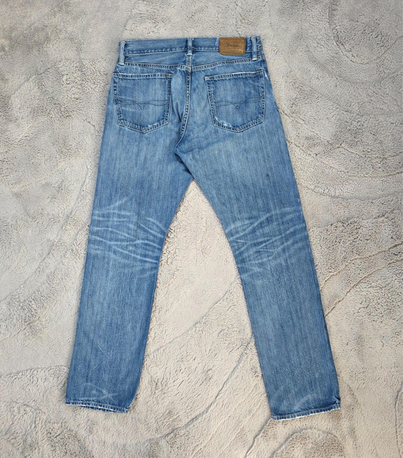 Vintage Y2K Polo Ralph Lauren Hampton Straight Blue Denim Jeans W32 L32