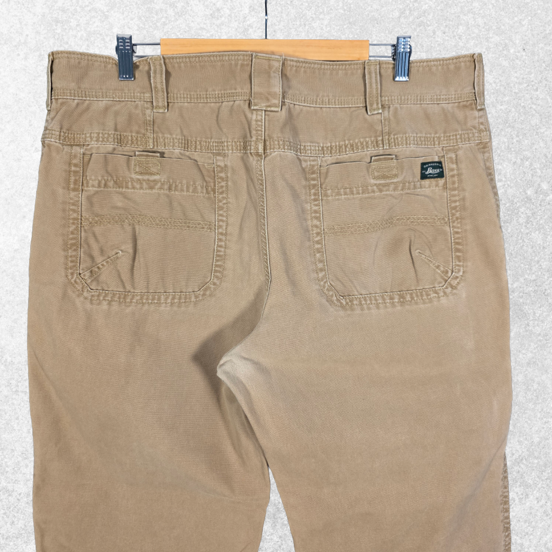 G.H. Bass Carpenter Trousers W40 L28.5 (W40 L30 Tag) Relaxed Beige Men’s