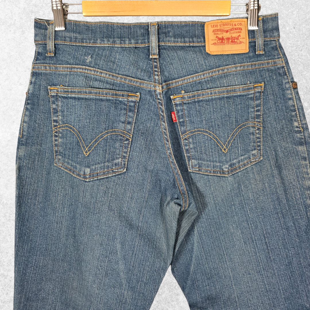 Levi’s 550 Relaxed Bootcut Jeans UK 10 S Blue Y2K Women’s