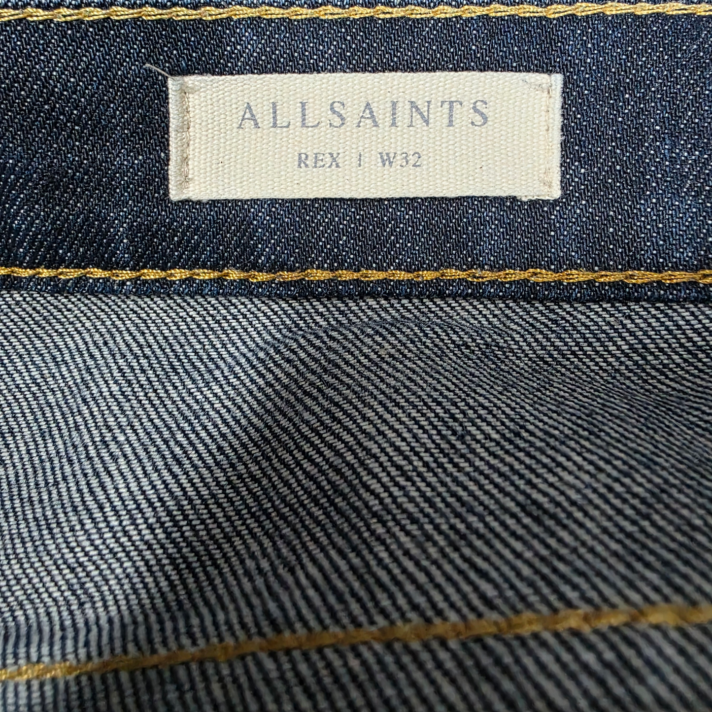 AllSaints REX Slim Jeans W32 Blue Stretch Denim Men’s Tapered Made in Turkey