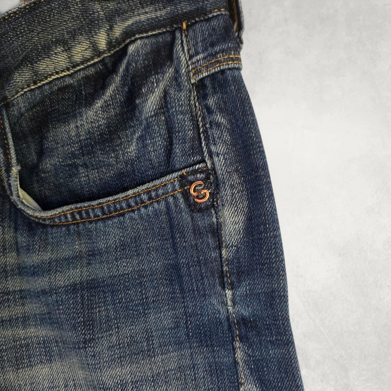 Superdry Copper Label Selvedge Jeans W34 L32 Blue Slim Taper Italian Tailored