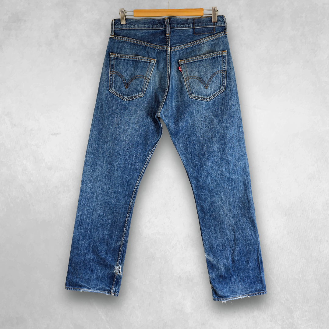Levi’s 501 Jeans W31 L31 Blue Distressed Vintage Grunge Y2K Straight Leg Men’s