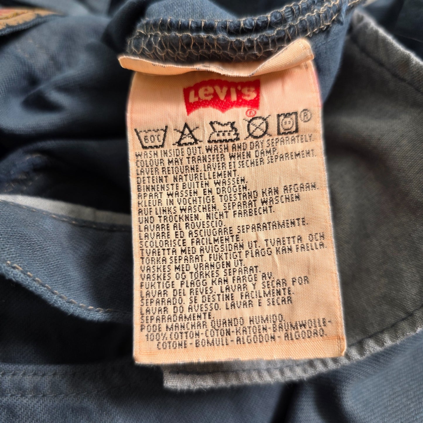 Levi’s 501 Jeans W26 (W28) L31 Blue Straight Leg Button Fly Vintage USA
