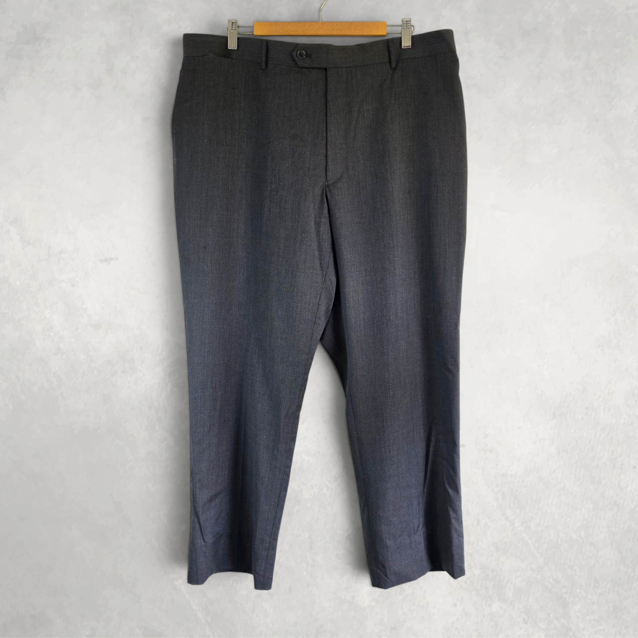 Tommy Hilfiger Men’s Wool Dress Trousers Grey Smart Formal Tailored W40 L30