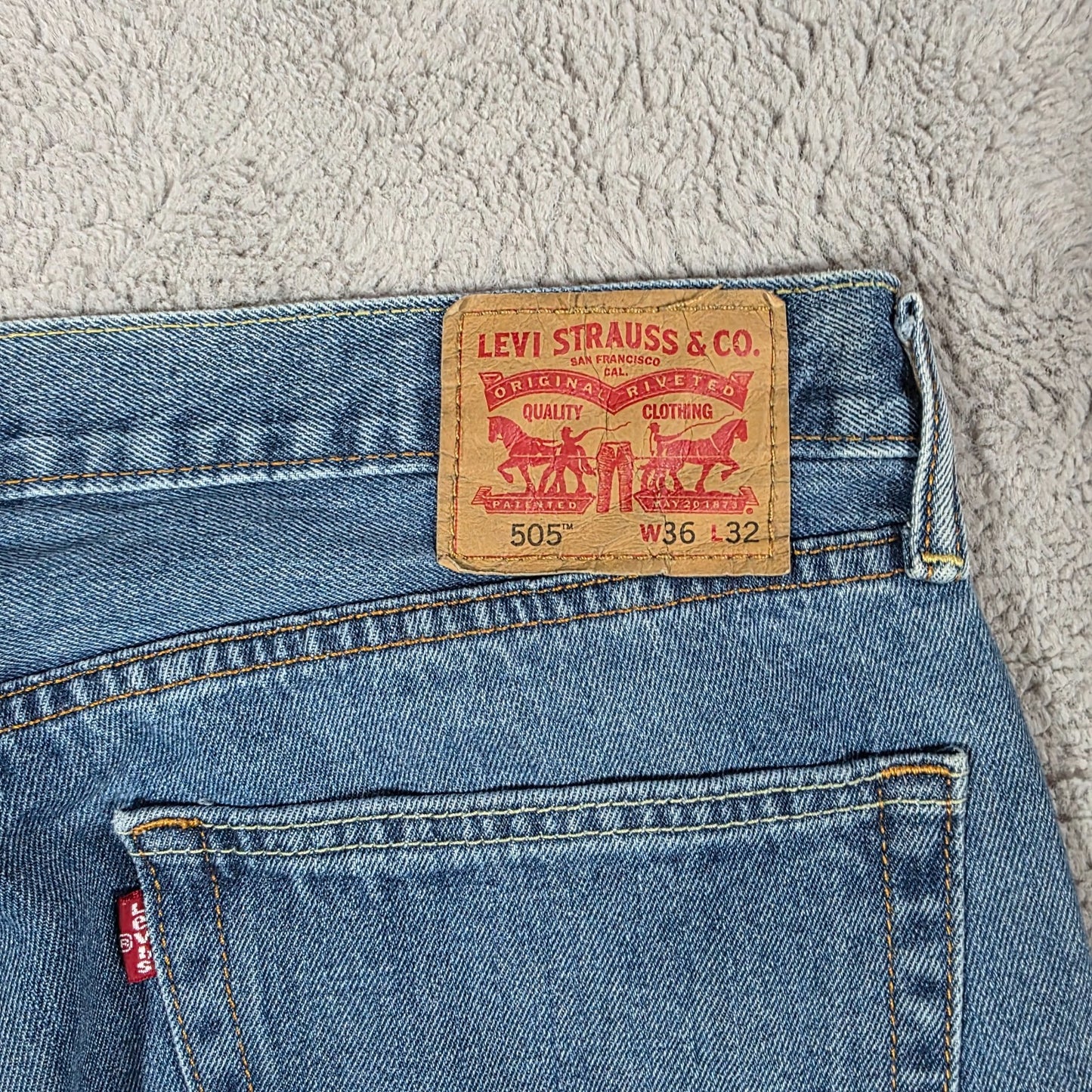 Levi’s 505 Jeans Men’s W36 L32 Blue Straight Leg Denim