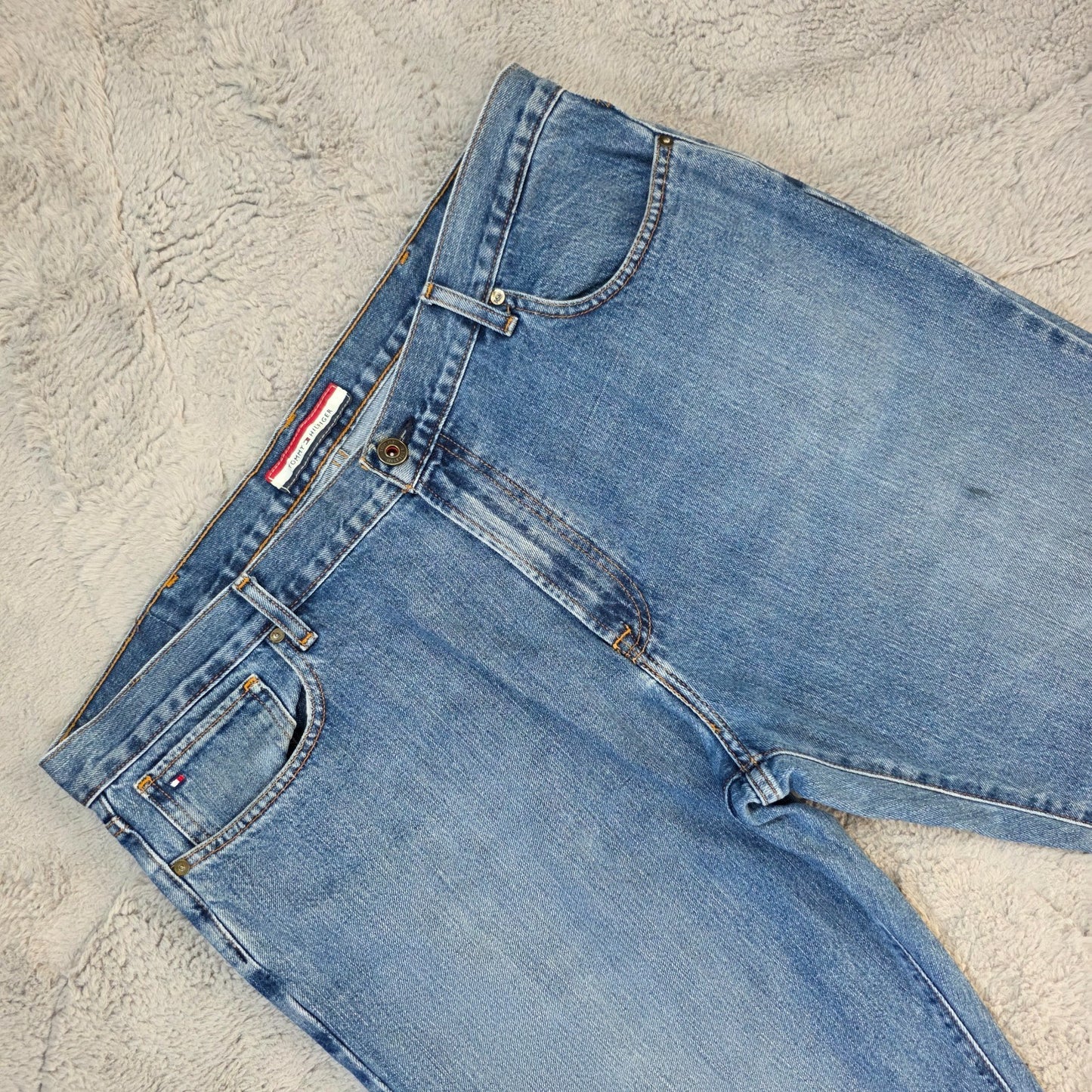 Tommy Hilfiger Classic Straight Jeans W40 L30 Blue Denim Made in Mexico