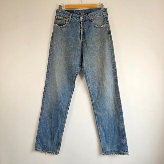 Levi’s 513 Jeans W31 L34 Blue Slim Straight Men’s Distressed Vintage Fade