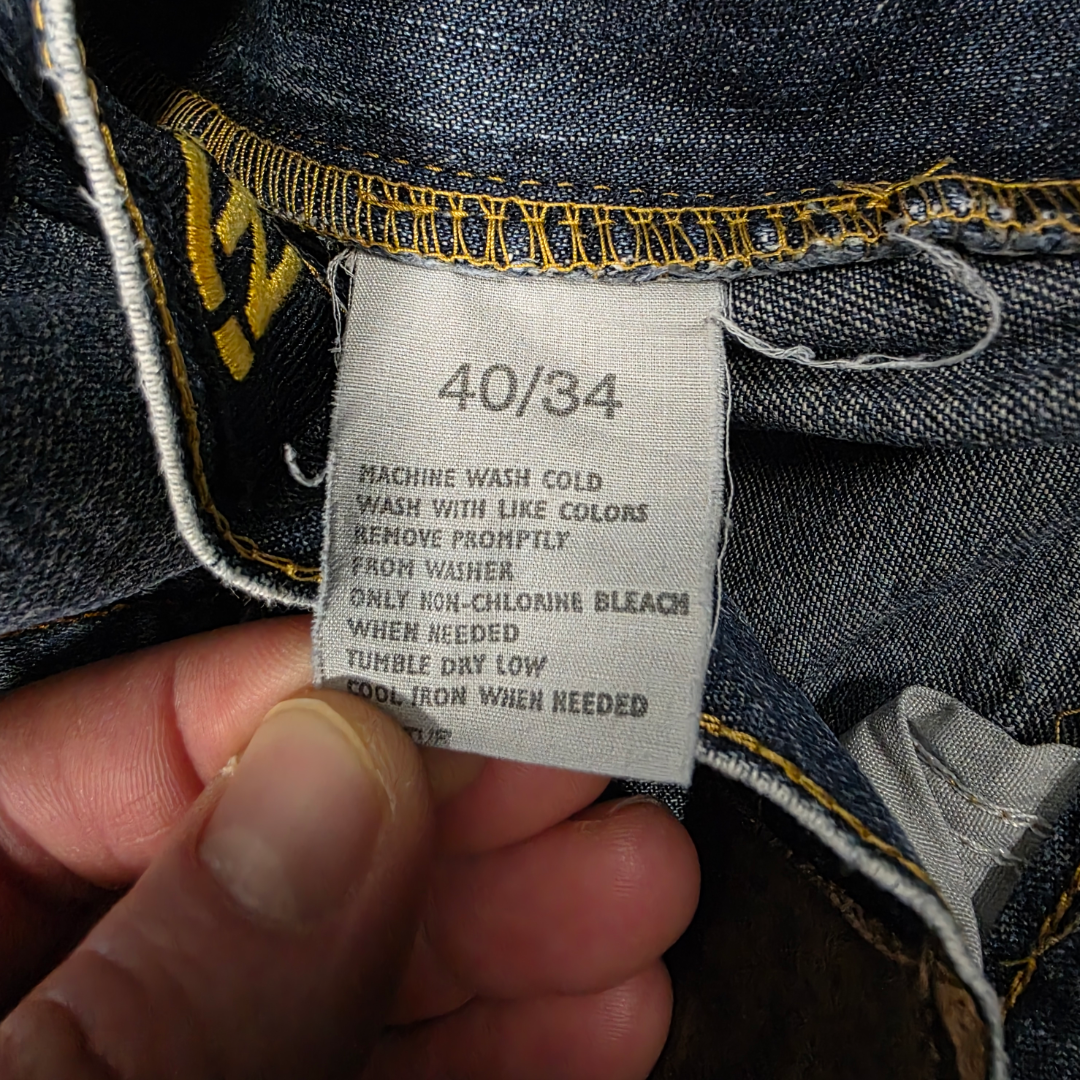 Nautica Carpenter Jeans W40 L33 (34L) Relaxed Fit Blue Denim Workwear Men’s
