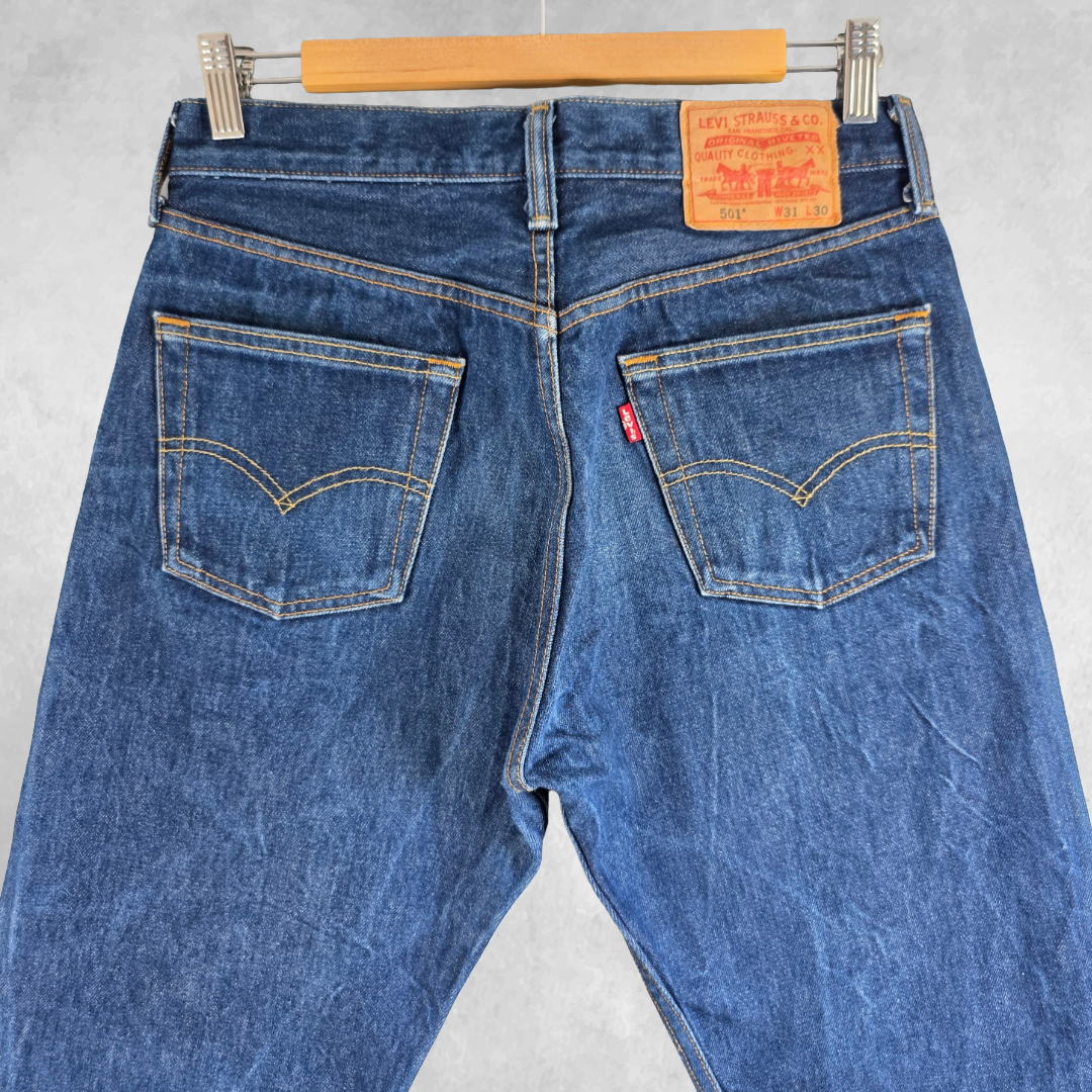 Levi’s 501 Jeans Men’s W29 L28 Blue Straight Leg Denim Button Fly
