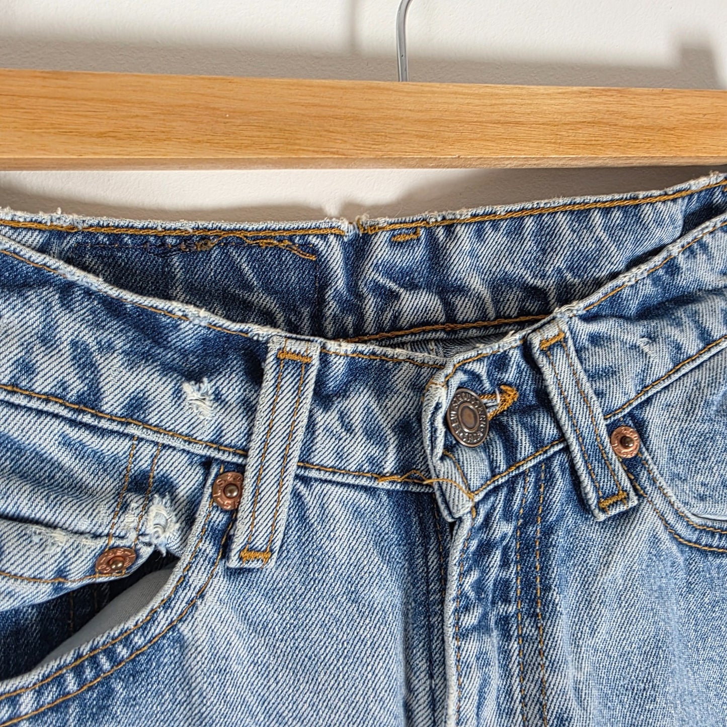 Levi’s 512 Jeans Women’s W23 L32 Blue Slim Tapered USA Made Vintage