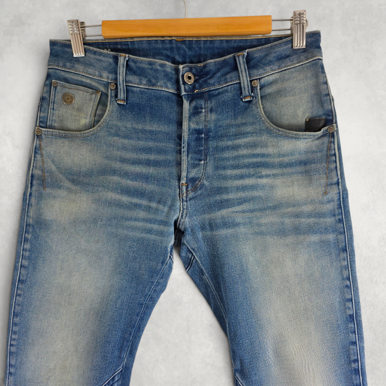 G-Star RAW Arc 3D Slim Jeans W29 L30 Blue Faded Tapered Stretch Denim Men’s