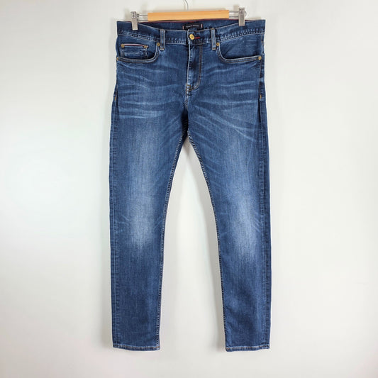 Tommy Hilfiger Leyton Jeans W34 L32 Blue Extra Slim Stretch Men's Denim TH Flex