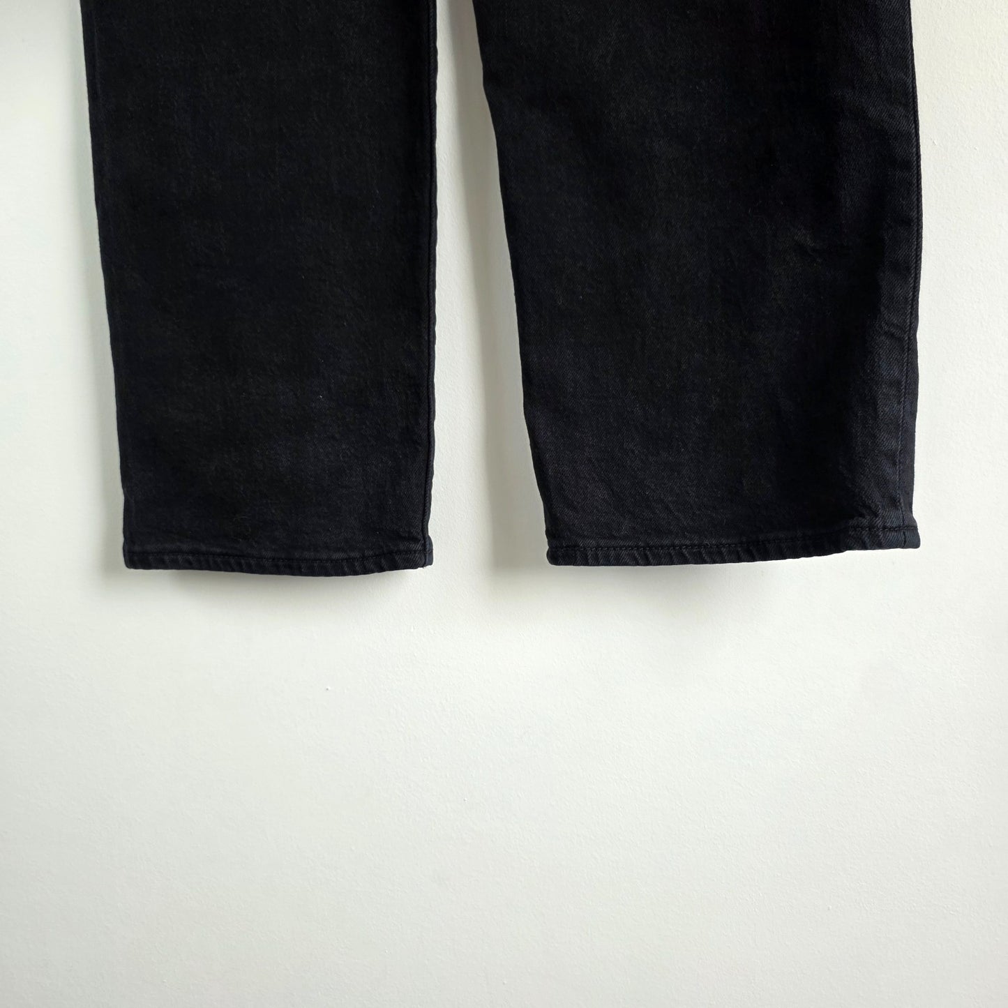 Levi's Ribcage Straight Jeans W27 L27 Black High Rise Women's Denim Trousers