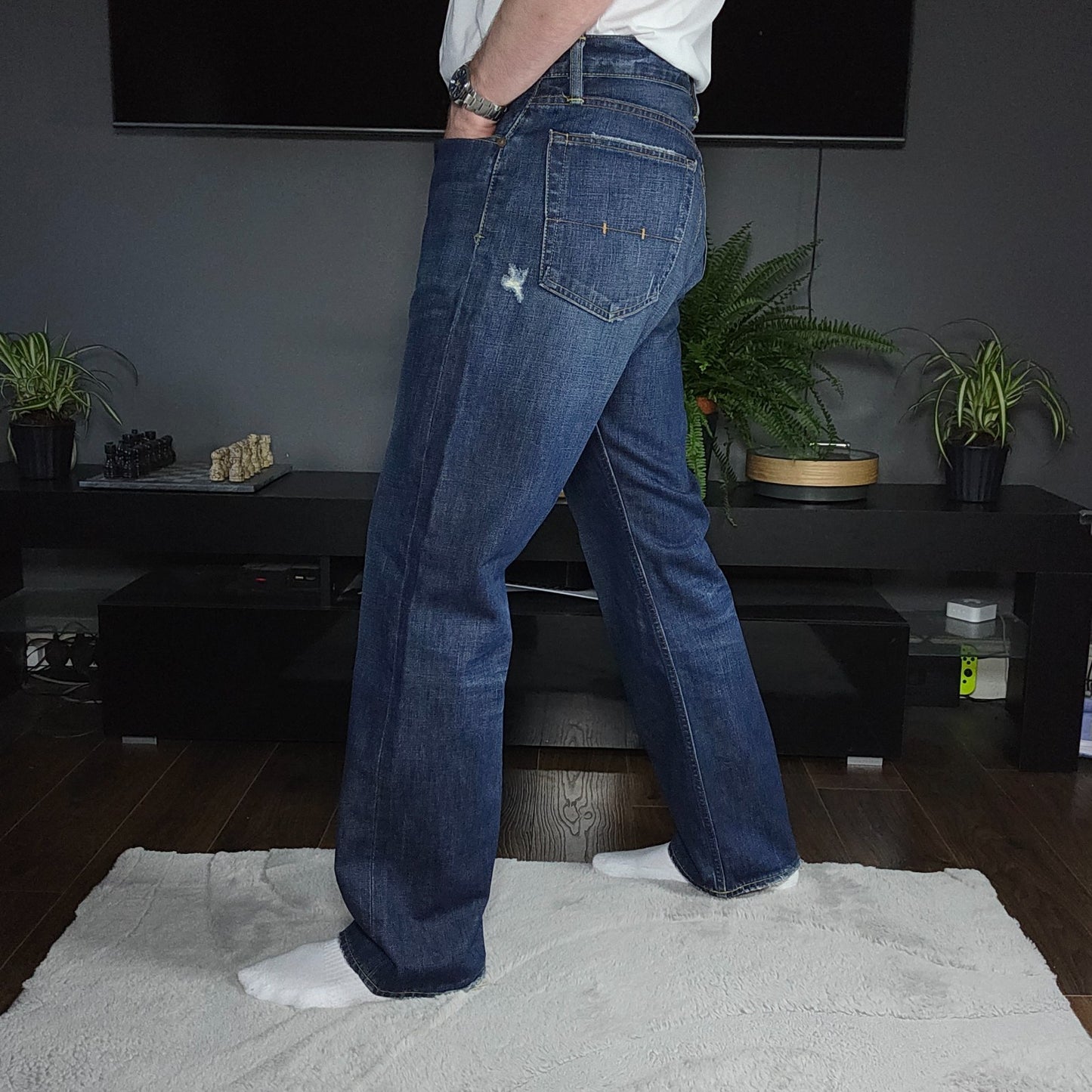 Polo Ralph Lauren 867 Classic Straight Blue Jeans W35 L32 Made in Mexico