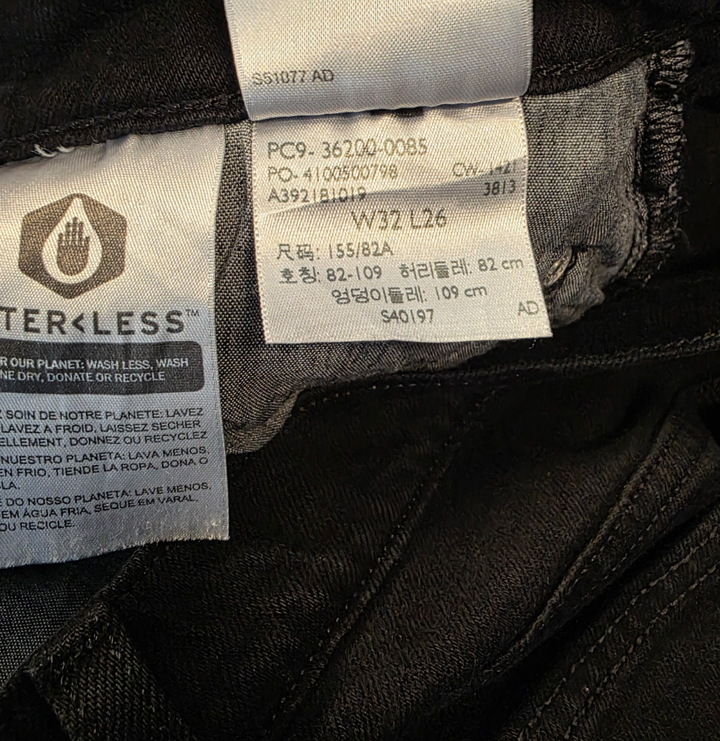 Levi’s 501 Straight Jeans W33 L26 (Tag W32 L26) Black Stretch Button Fly Men’s
