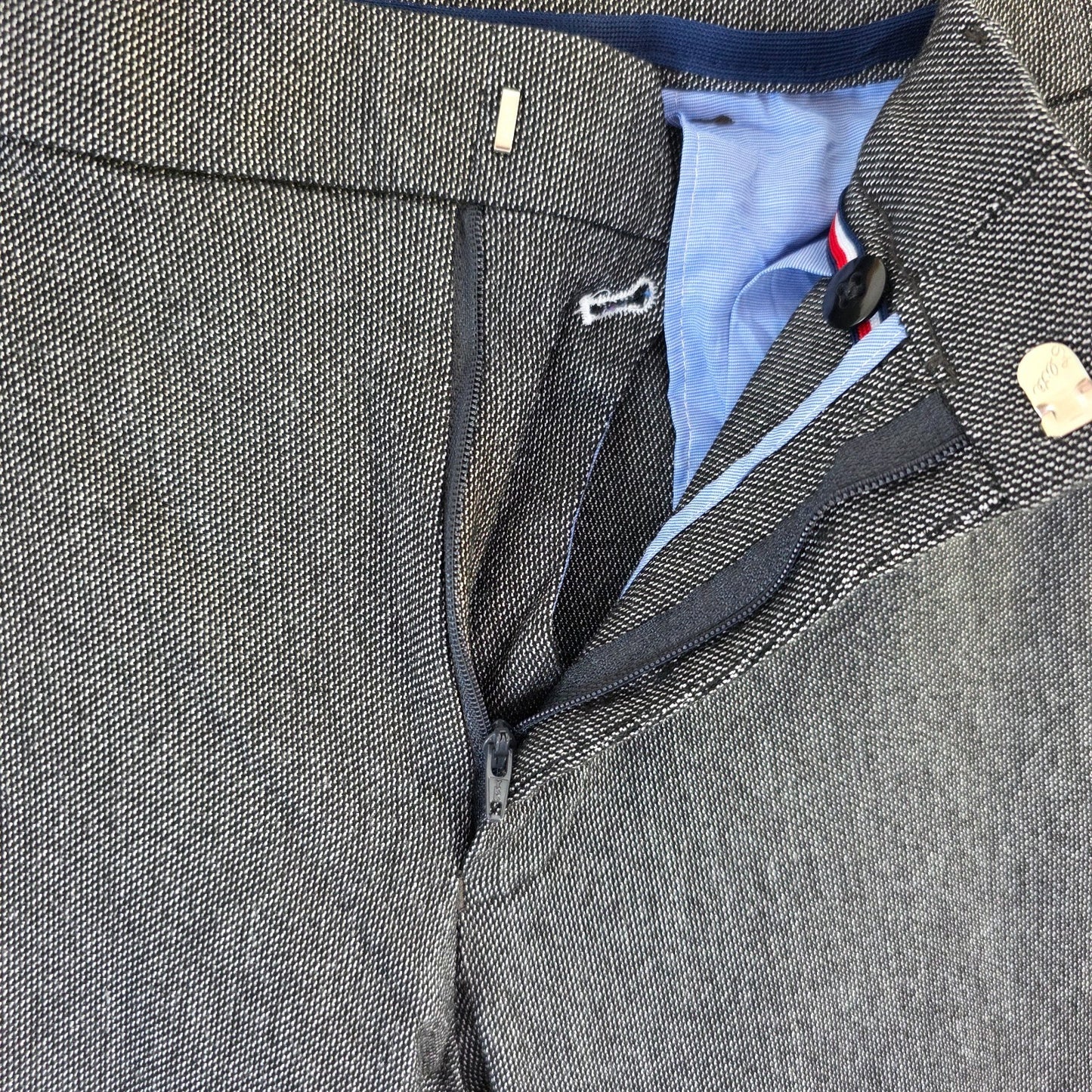 Tommy Hilfiger Men’s Slim Dress Trousers Grey W32 L29 Smart Office Formal