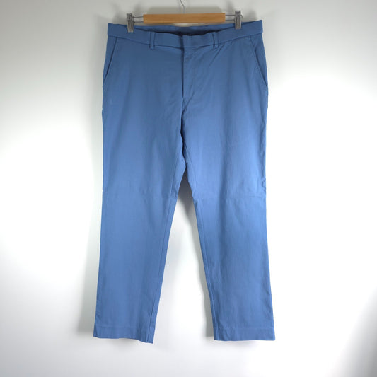 Tommy Hilfiger Men’s Blue Stretch Smart Casual Trousers W35 L29 Preppy