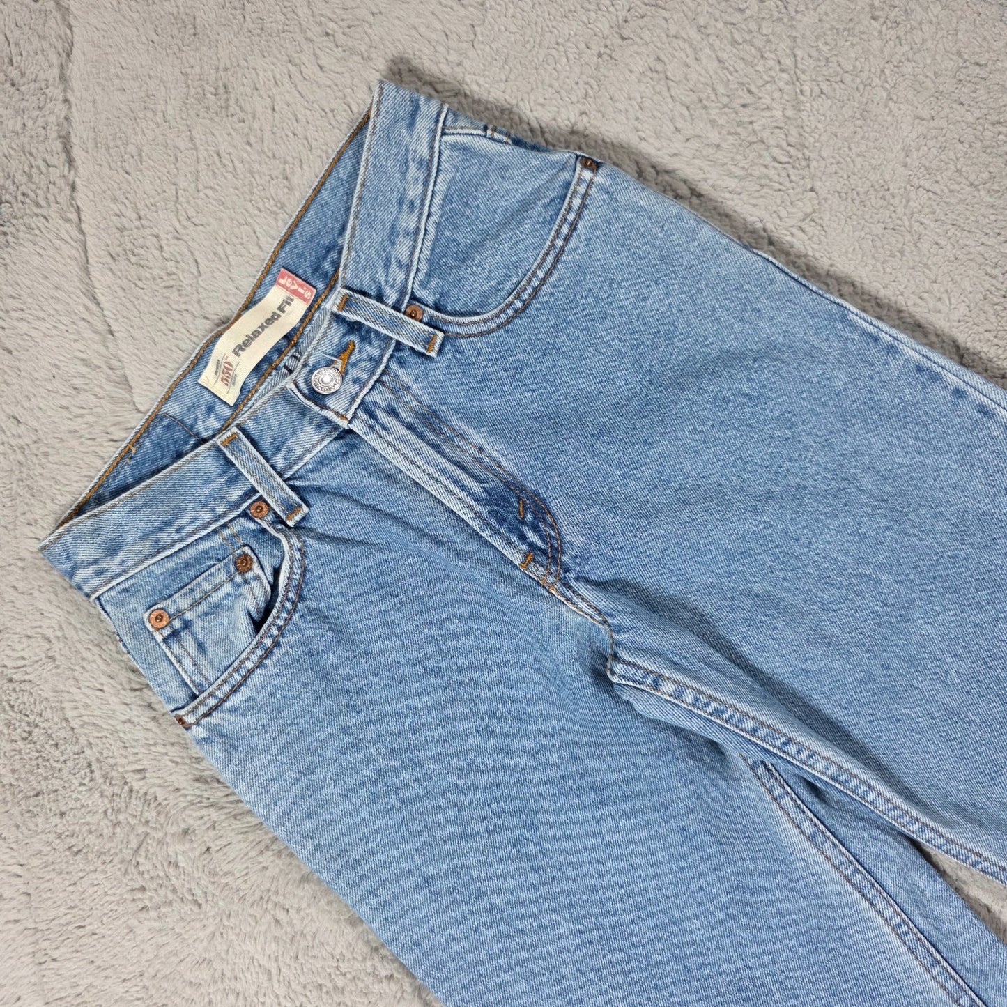 Levi’s 550 Womens Blue Jeans W25 L27 Relaxed Fit Straight Leg Denim