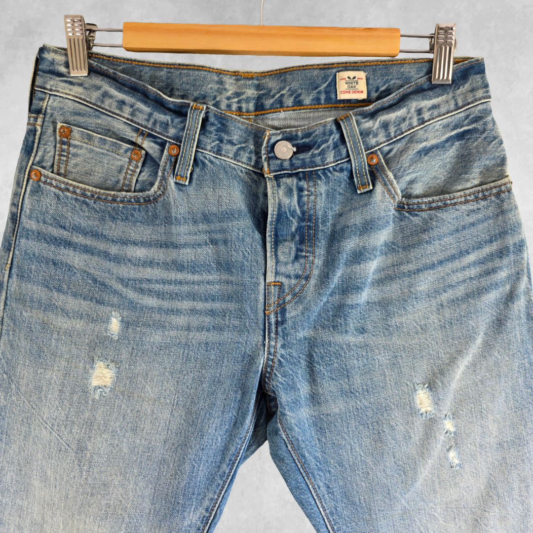 Levi’s 501 CT Jeans Women’s W30 L27 Blue Selvedge White Oak Cone Denim
