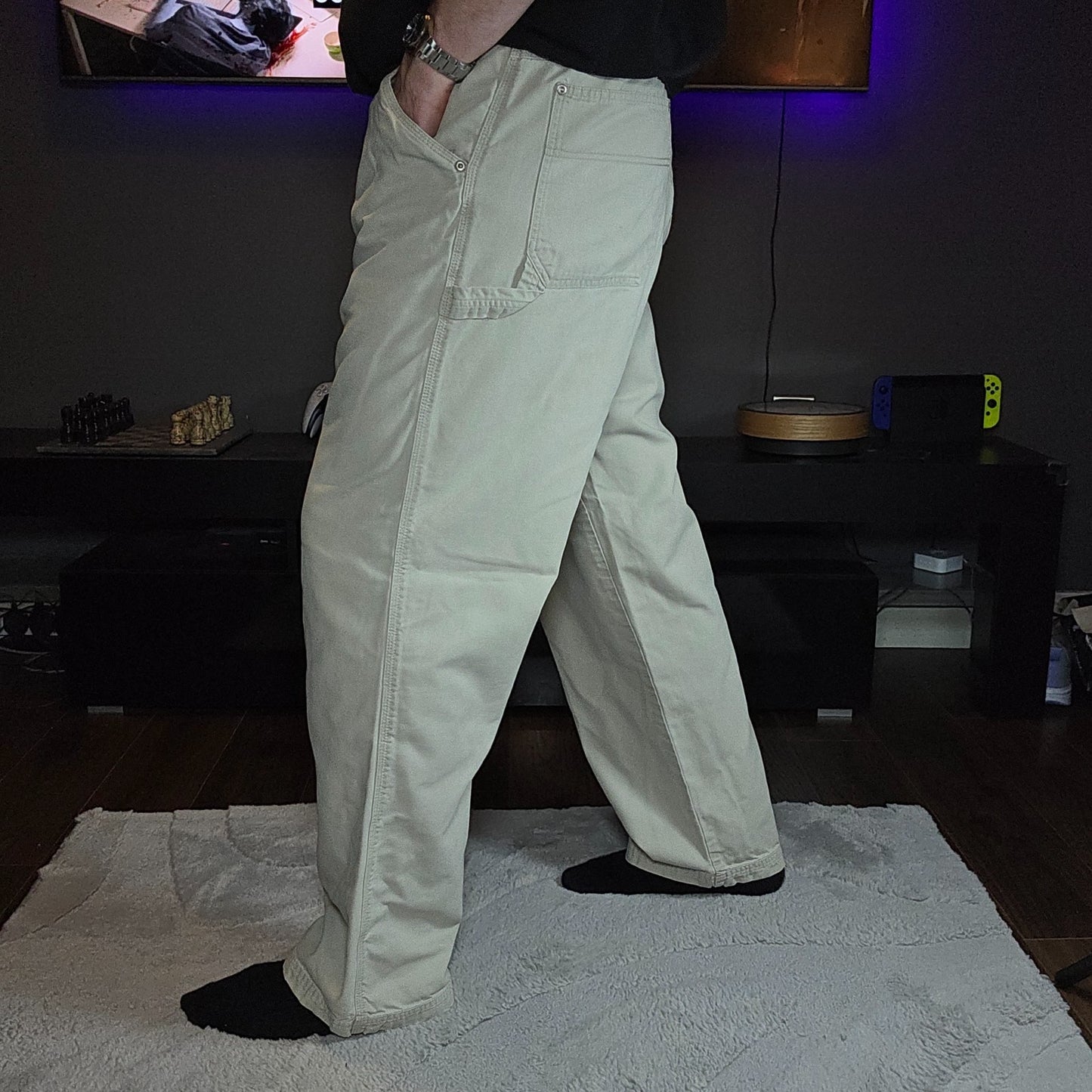 Columbia Carpenter Trousers Beige W38 L32 Men’s Outdoor Utility Workwear