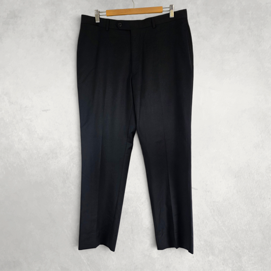 Tommy Hilfiger Men’s Wool Dress Trousers W36 L32 Black Smart Tailored Formal