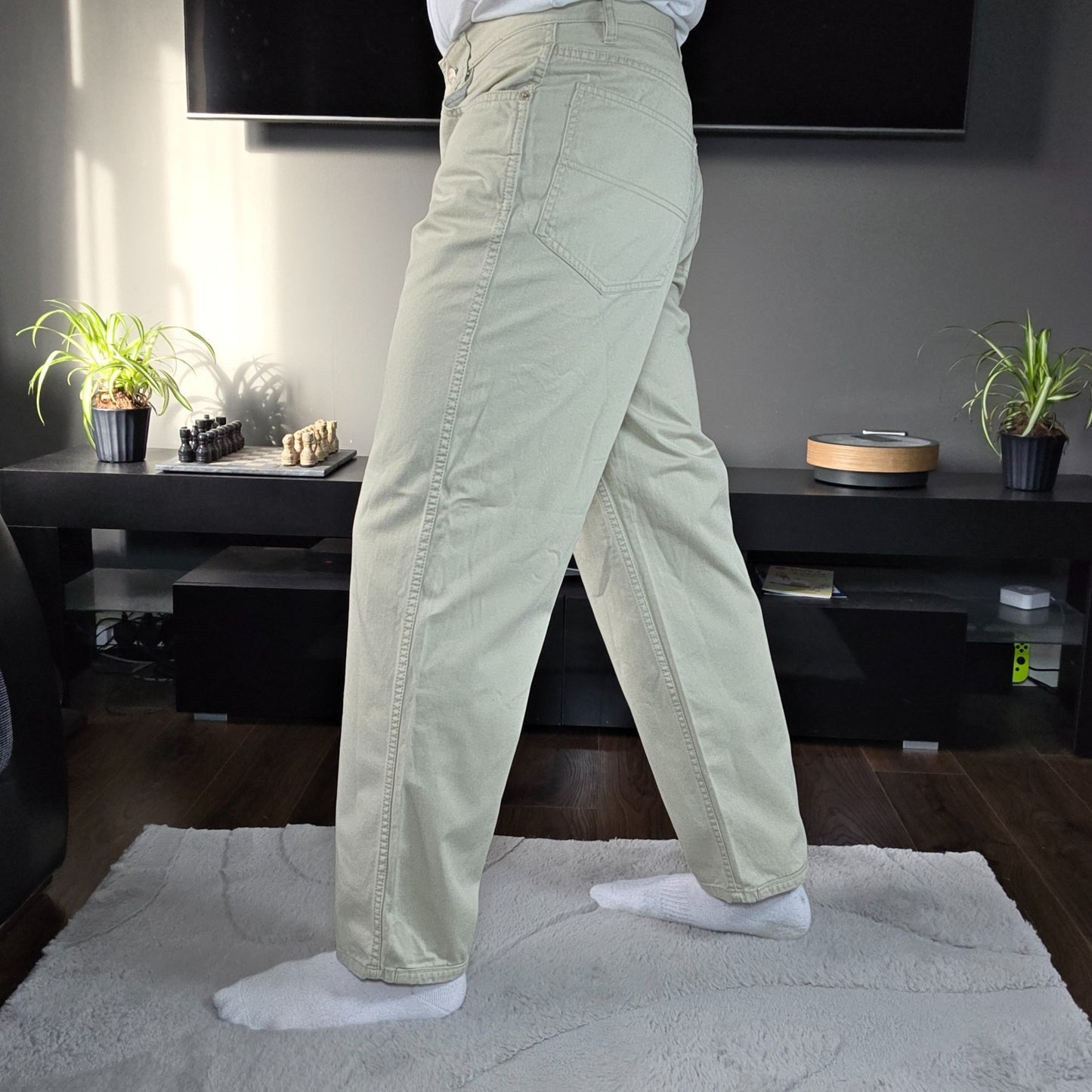 Tommy Jeans Tapered Fit Beige Chino Trousers Men’s W31 L30 Lightweight Cotton