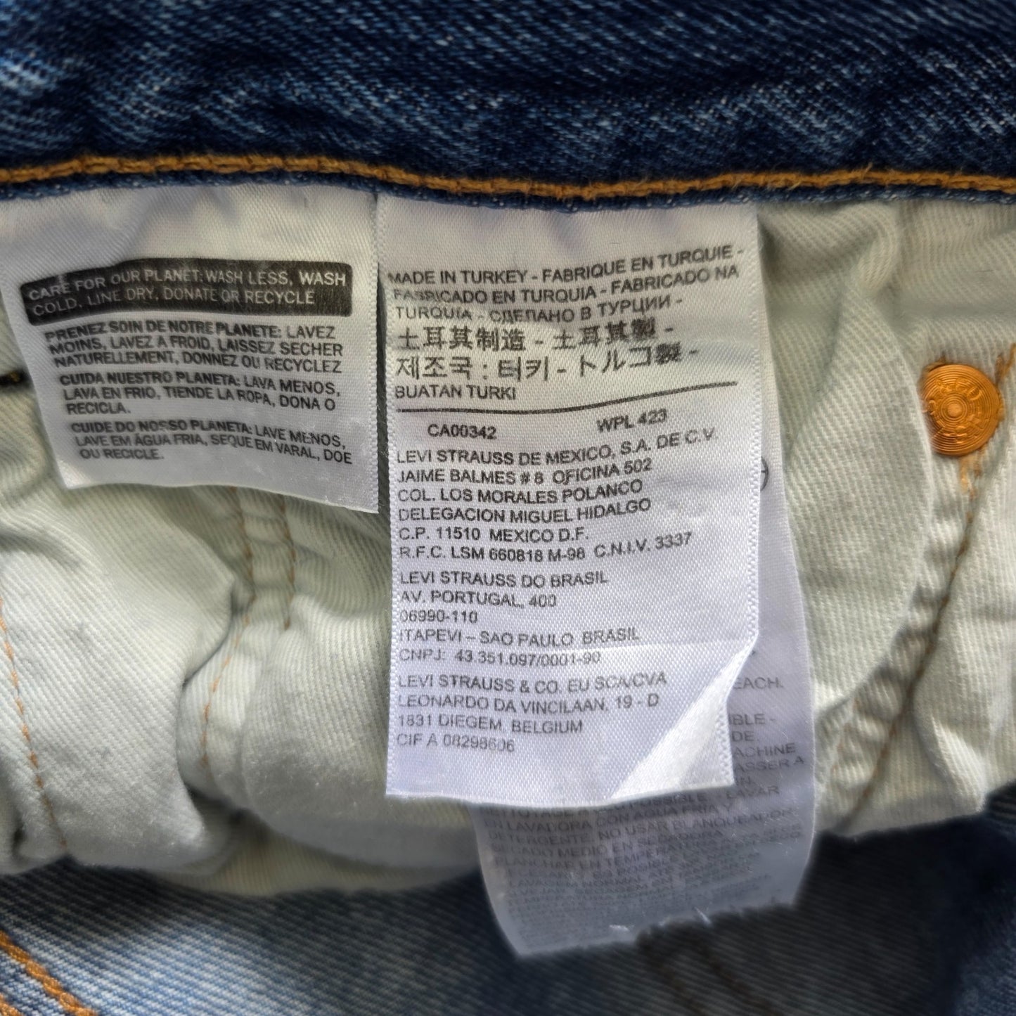 Levi’s 501 Jeans W31 L34 Blue Straight Leg Button Fly Classic Denim