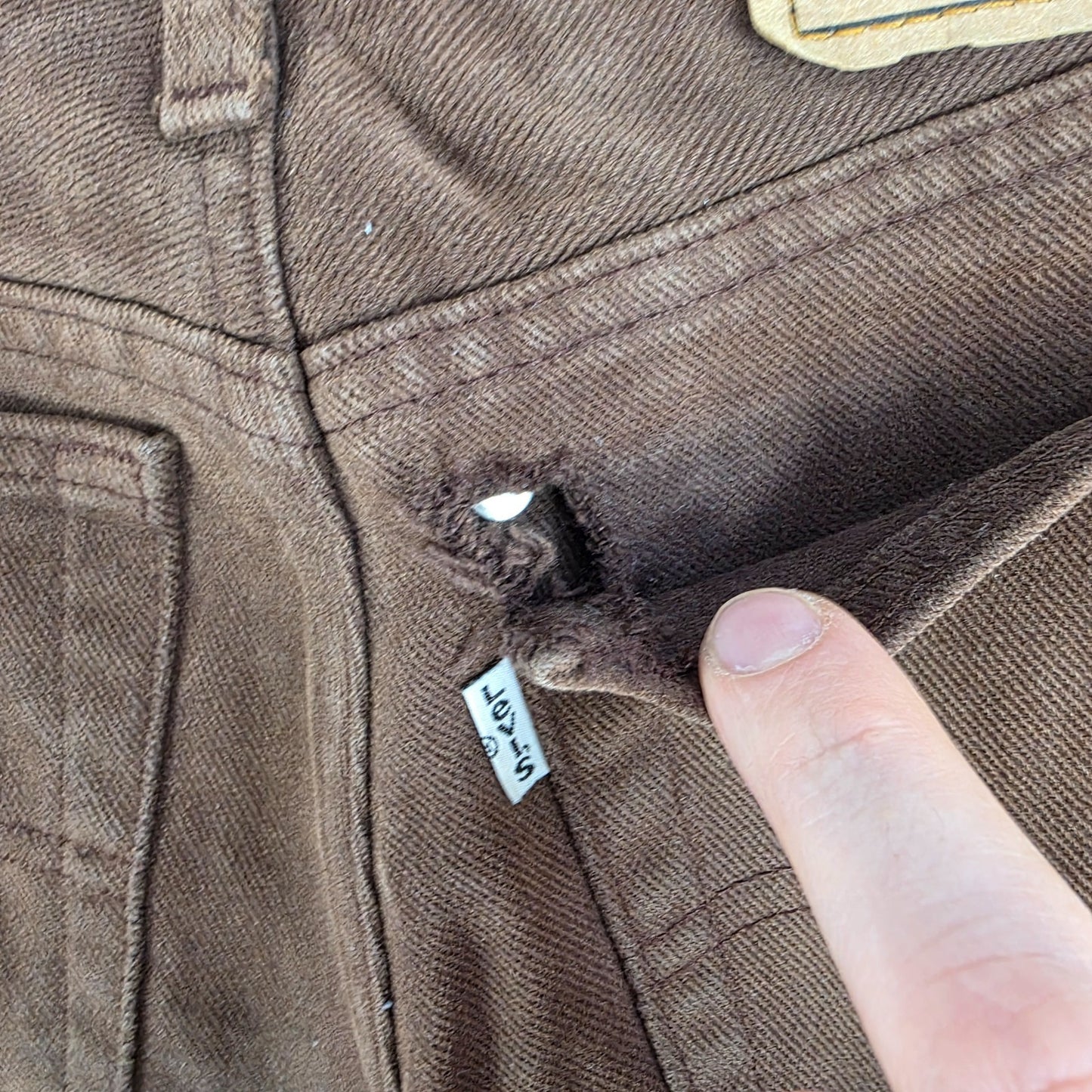 Vintage Levi’s 440 Jeans W30 L29 Brown White Tab Made in Italy Men’s