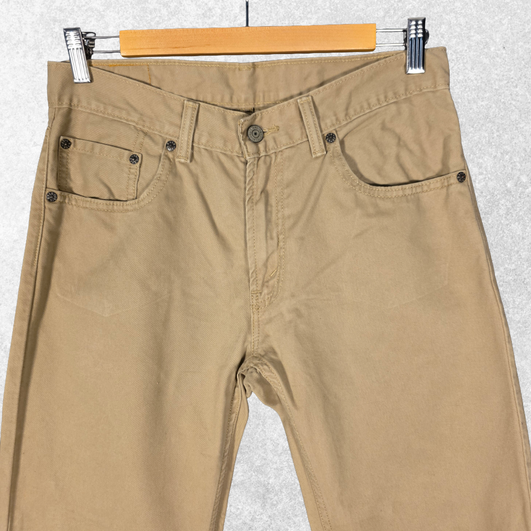 Levi’s 505 Straight Leg Jeans W29 L29 Beige Cotton 18REG Men’s