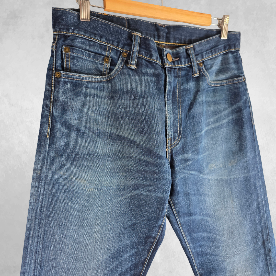 Levi’s 504 Straight Jeans Men’s W32 L33 Blue Denim (W33 L34 Tag)