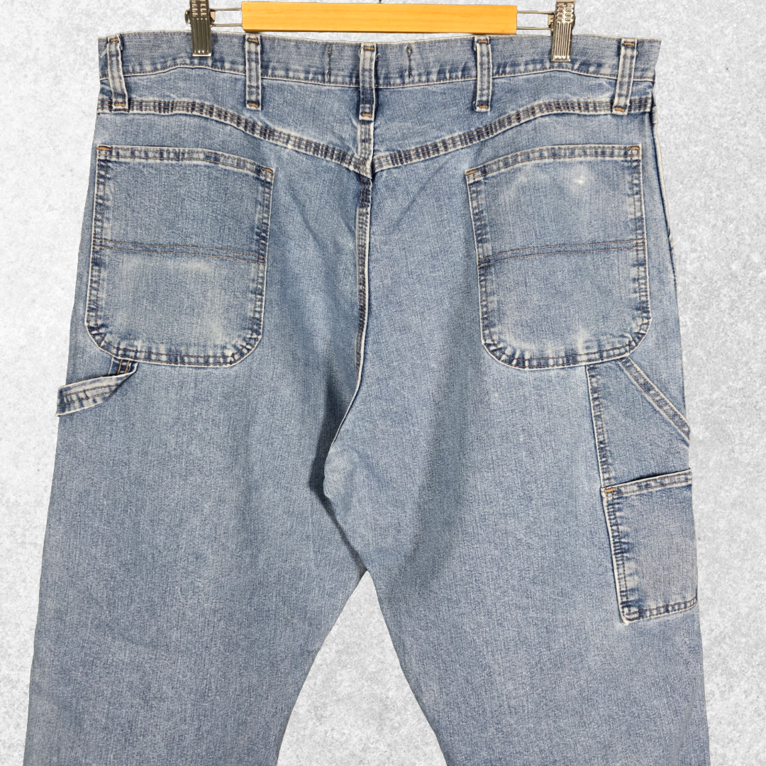 Wrangler Carpenter Jeans W40 L30 Relaxed Fit Blue Workwear Men’s