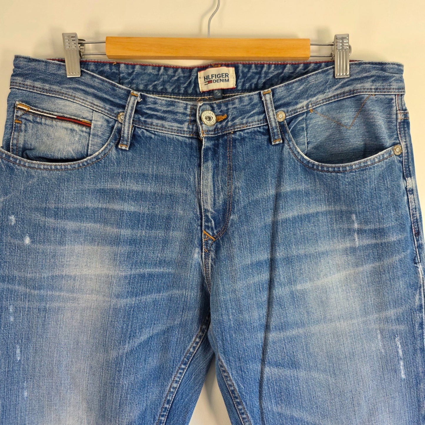 Tommy Hilfiger Scanton Jeans W35 L36 (Tag W34 L36) Blue Straight Fit Men's Denim