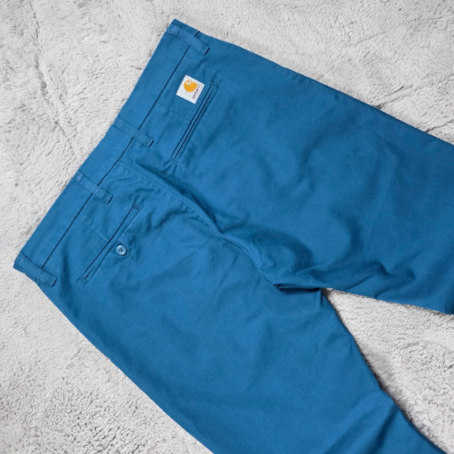 Carhartt WIP Sid Pant Blue Straight Fit Trousers Men’s W34 L32