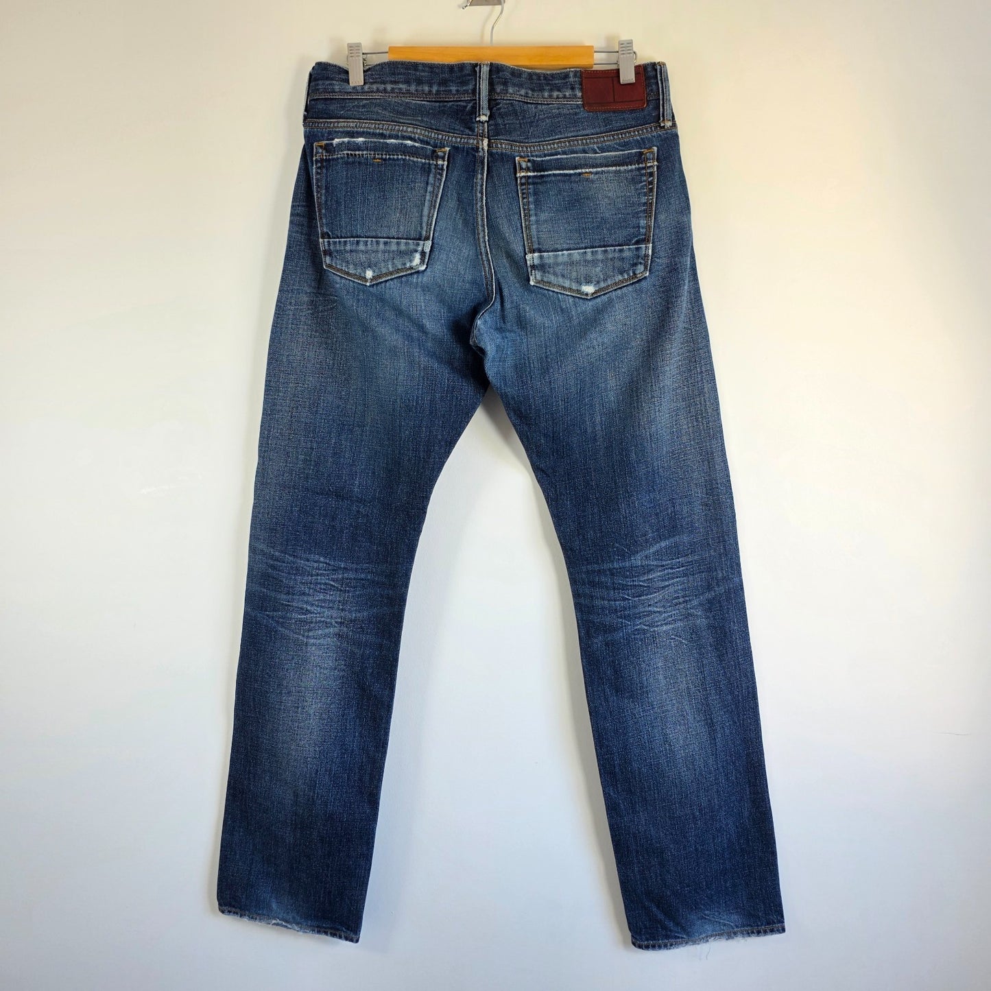 Tommy Hilfiger Hudson Slim Fit Jeans W34 L34 Blue Button Fly Men's Denim