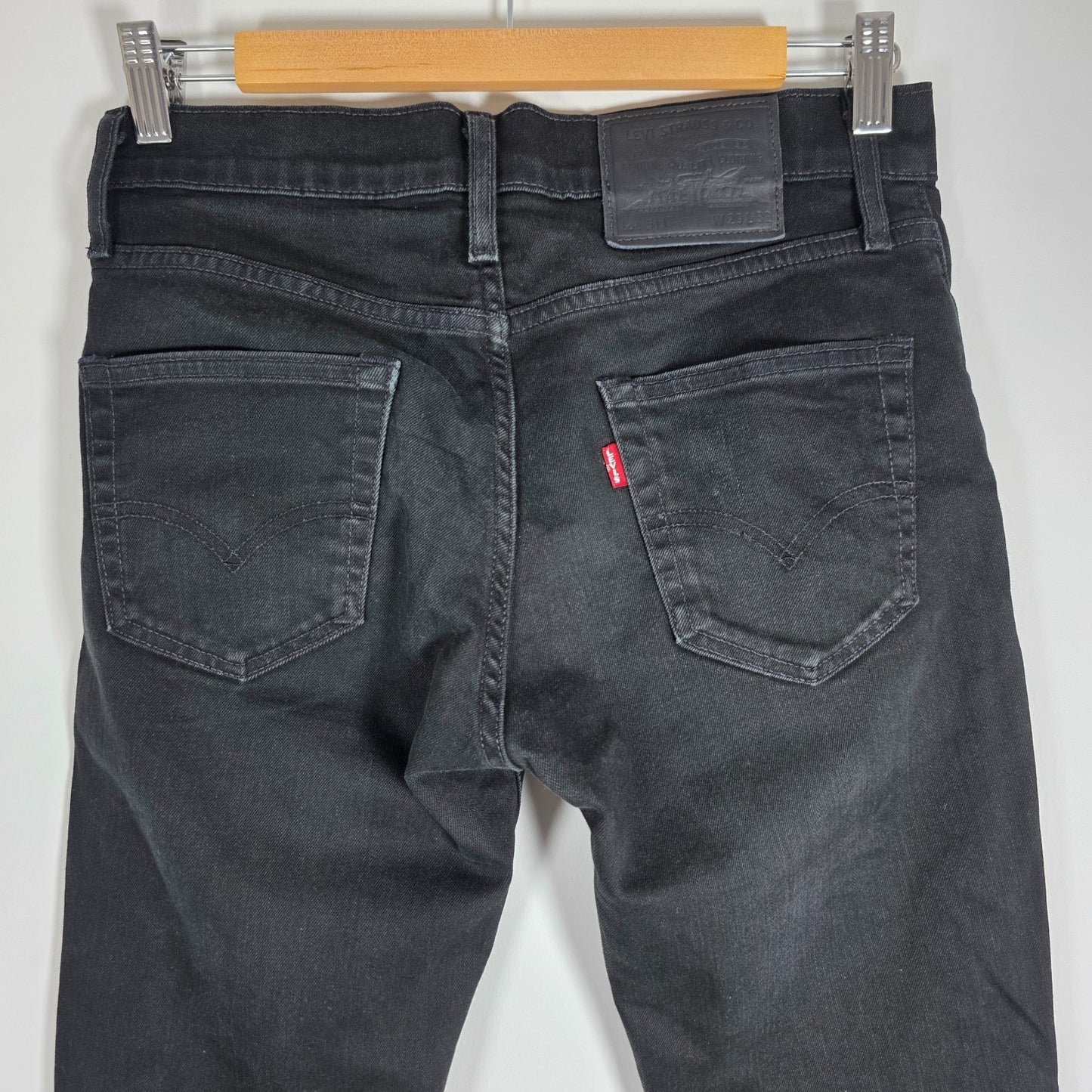 Levi’s 511 Slim Jeans Mens W29 L31 Black Stretch Denim Slim Fit
