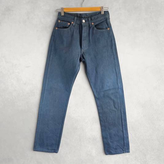 Levi’s 501 Jeans W26 (W28) L31 Blue Straight Leg Button Fly Vintage USA