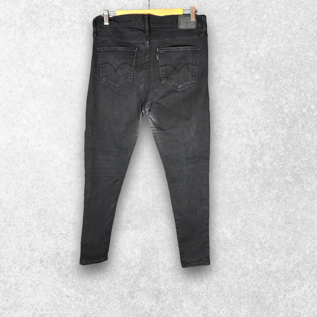 Levi’s 720 High Rise Super Skinny Jeans W32 L30 Black Stretch Denim Women’s
