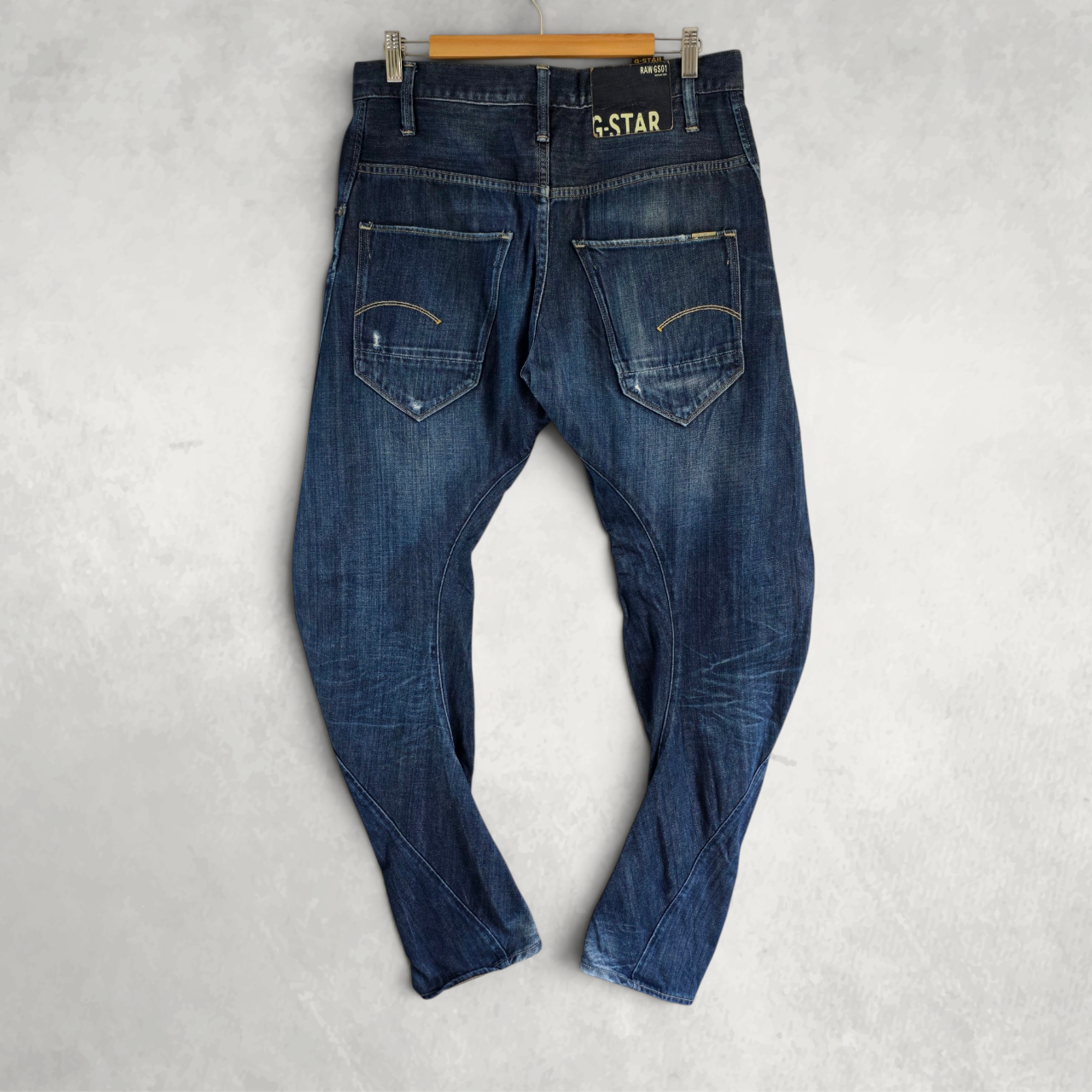 G-Star RAW Arc 3D Loose Tapered Jeans W32 L32 Blue 3D Denim Mens Tapered