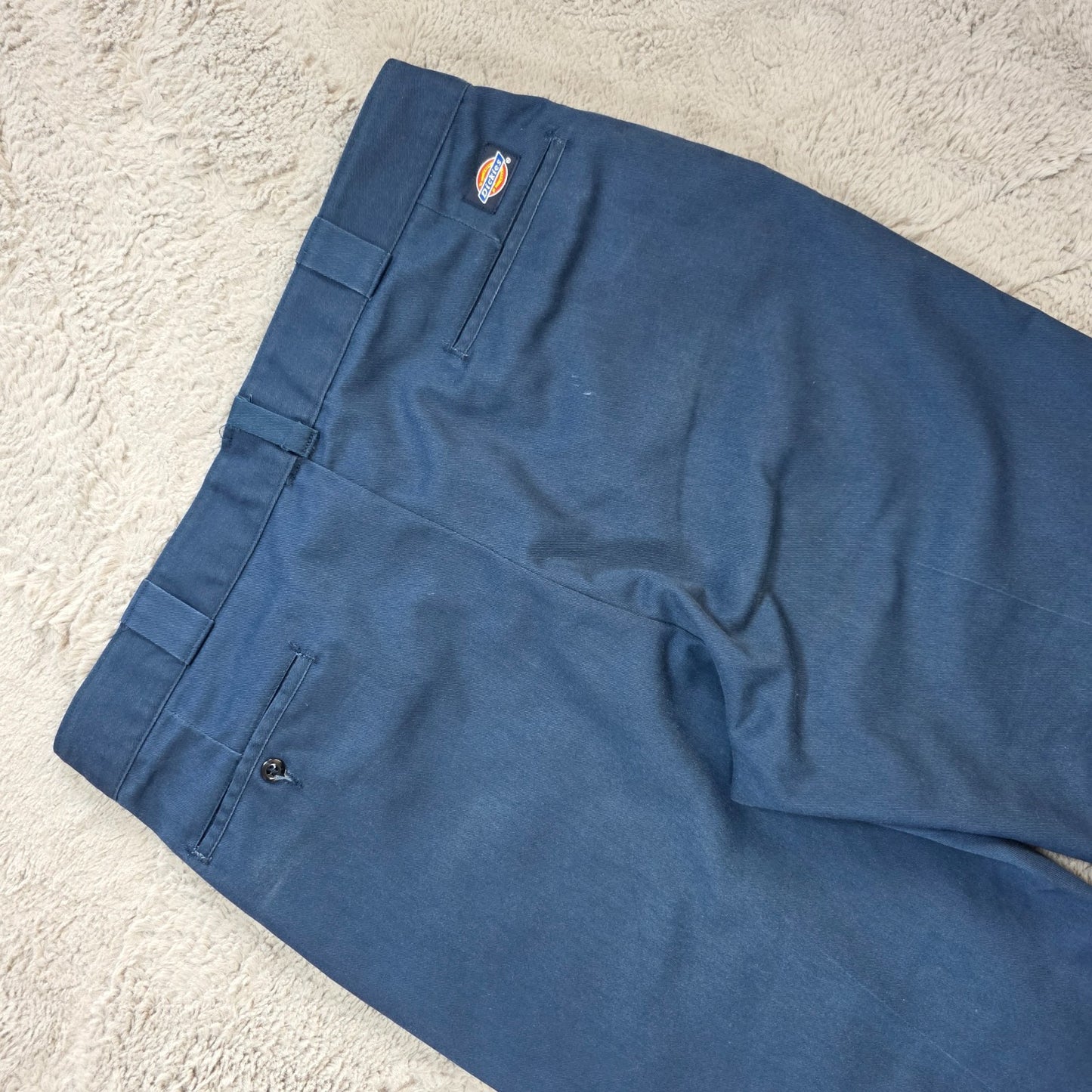 Dickies Workwear Blue Straight Leg Trousers W38 L30 Industrial Pants