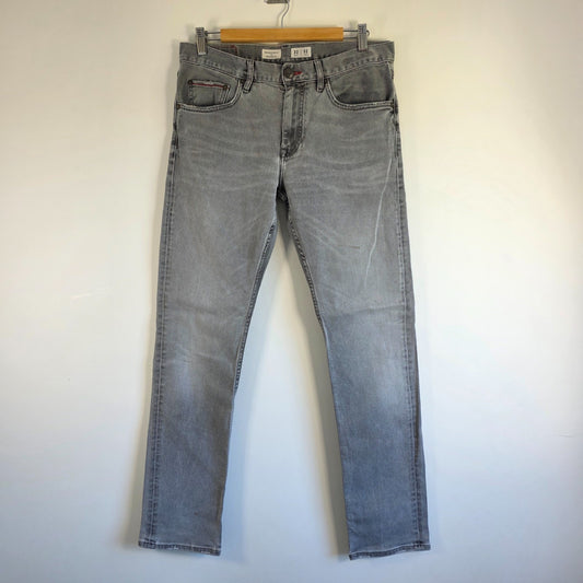 Tommy Hilfiger Mercer Jeans W32 L32 Grey Straight Fit Stretch Men's Denim