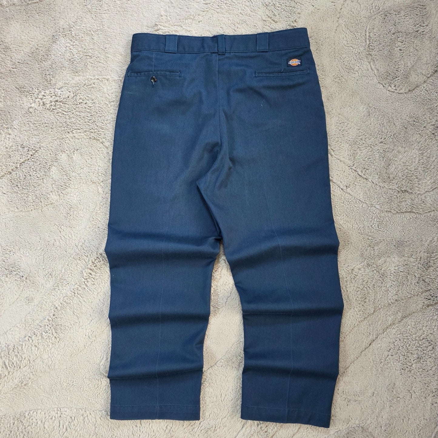 Dickies Workwear Blue Straight Leg Trousers W38 L30 Industrial Pants