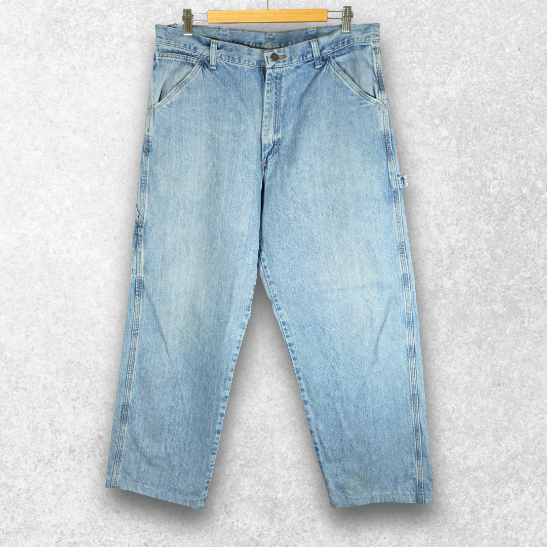 Vintage Wrangler Carpenter Jeans W35 L30 (Tagged W34 L32) Blue Relaxed Workwear