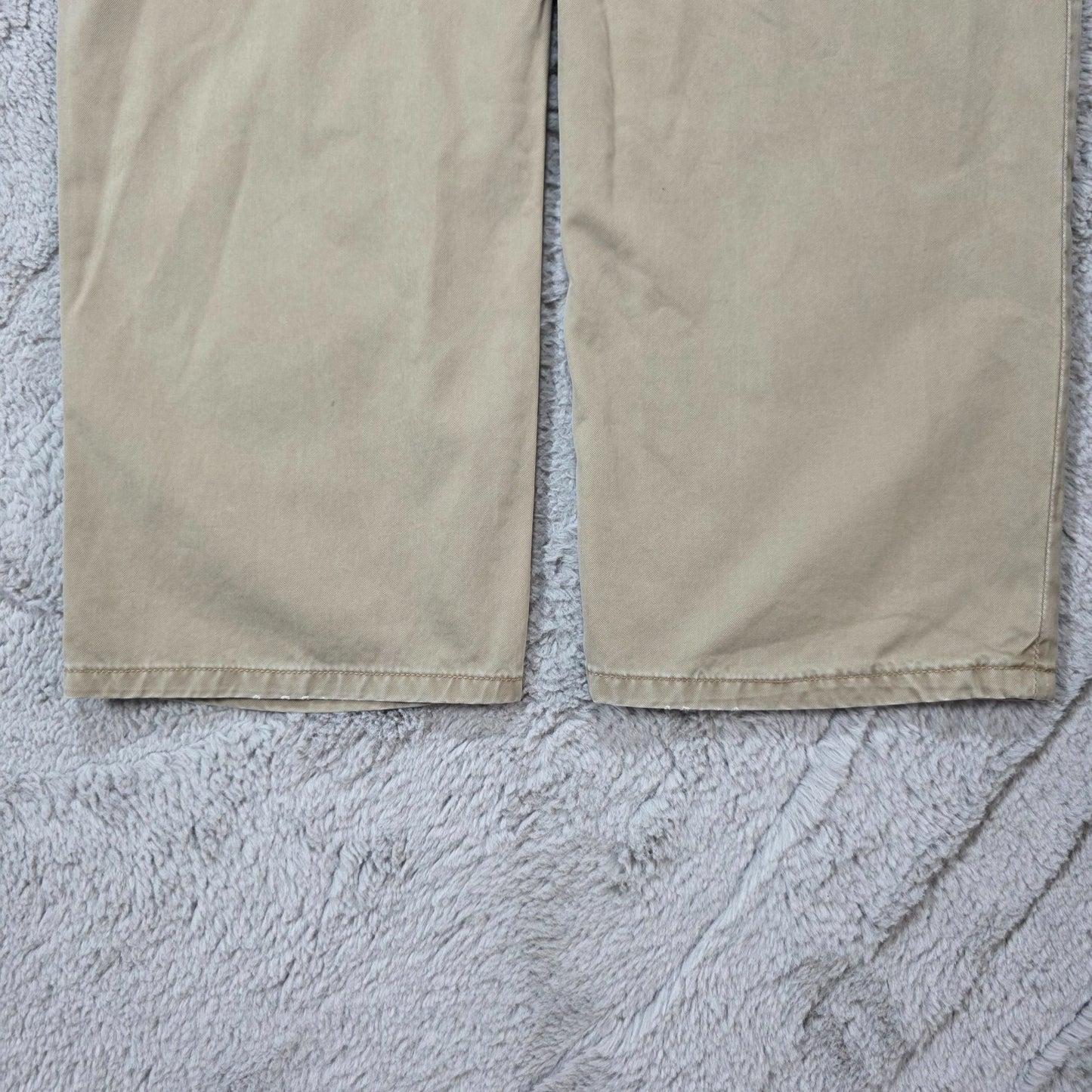 Tommy Hilfiger Straight Fit Chino Trousers Beige W34 L30 Cotton Casual Y2K