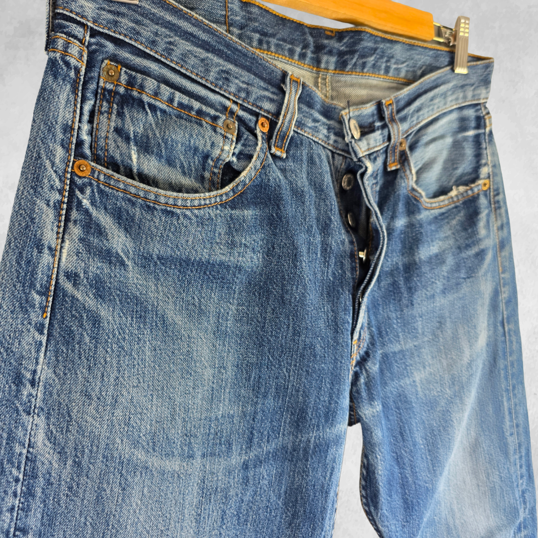 Levi’s 501 Jeans W31 L31 Blue Distressed Vintage Grunge Y2K Straight Leg Men’s