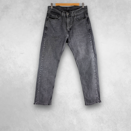 Levi’s 505 Straight Jeans Men’s W32 L32 Washed Black Denim Stretch Regular Fit